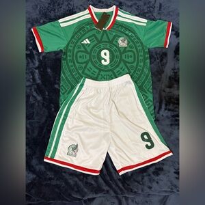 Mexico 25/26 jersey kids set Raul #9 size (20-28)